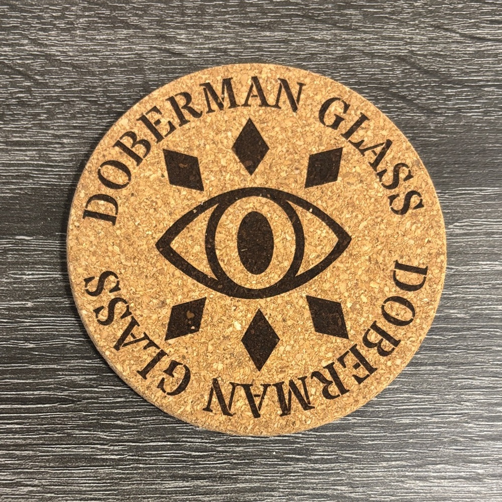 Home Essentials Cork Coaster with Black Design